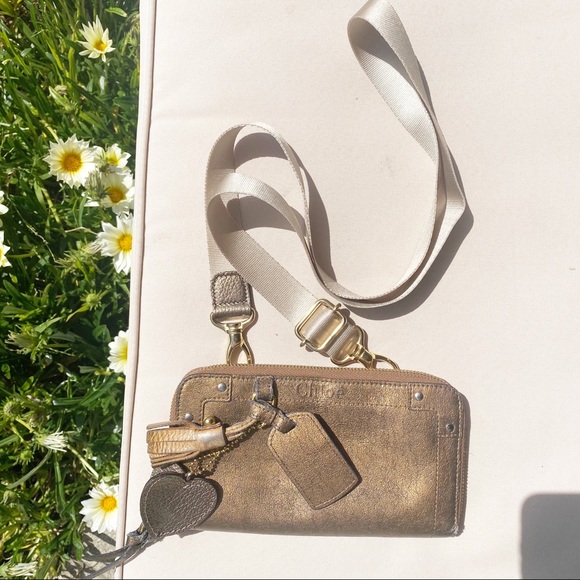 Chloe Handbags - SALE! CHLOE Bronze Leather Zip Around Crossbody